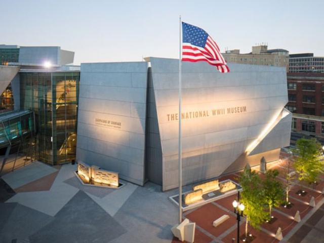 The National WWII Museum's Founders Plaza creates an impressive entryway to the Museum six- acre campus