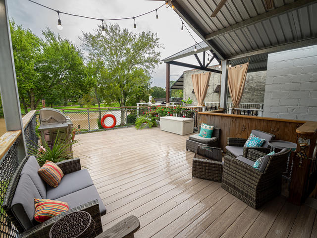 Enjoy the relaxing deck overlooking the Bayou Teche.