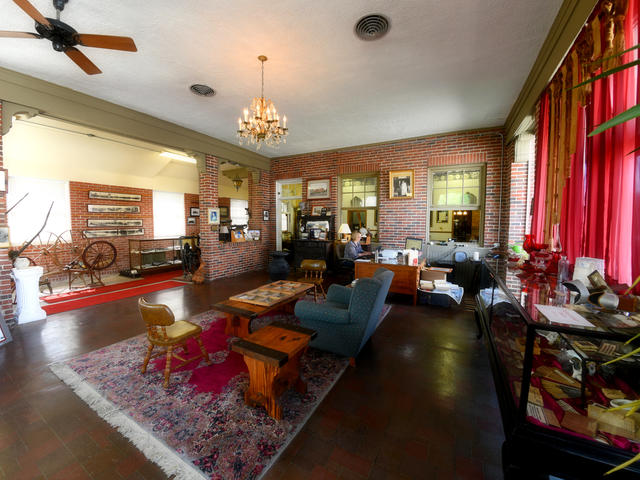 Lobby of Beauregard Museum, a former Kansas City Southern passenger train depot. Photo 2