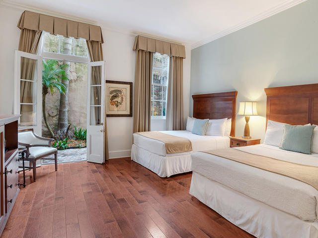 Two Queen Beds with Courtyard View