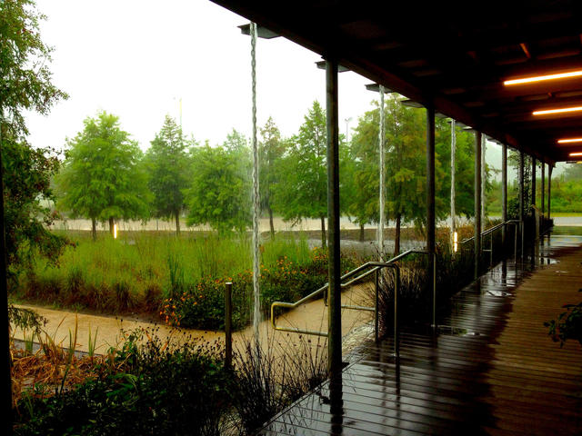 Rain Chains at work at the Visitors Center