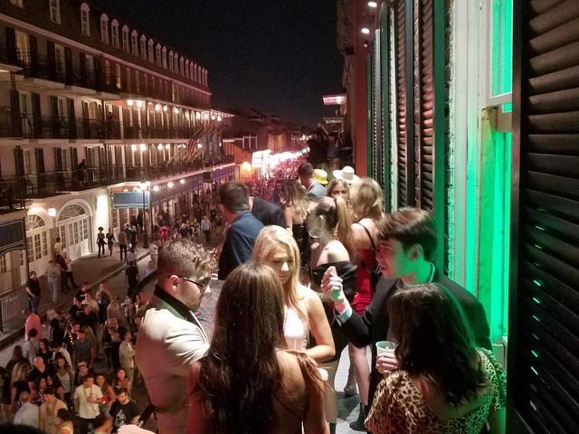 Bourbon Street from the Balcony at Swamp