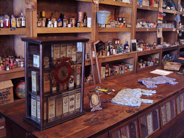 Shelves full of Products from 1949