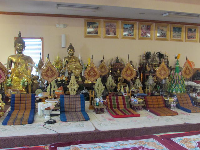 Lao Buddah Monk Prayer Room with Mats