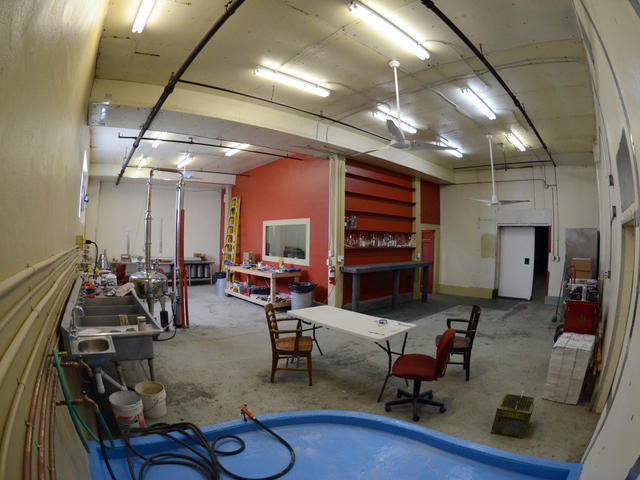 Fisheye view of the distillery interiore