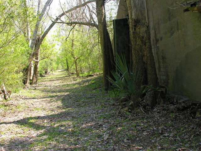 The Naval Ammunition Depot Trail leads to a grouping of World War II Ammunition Magazines.