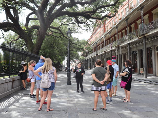 Cool shade under the oak trees - French Quarter