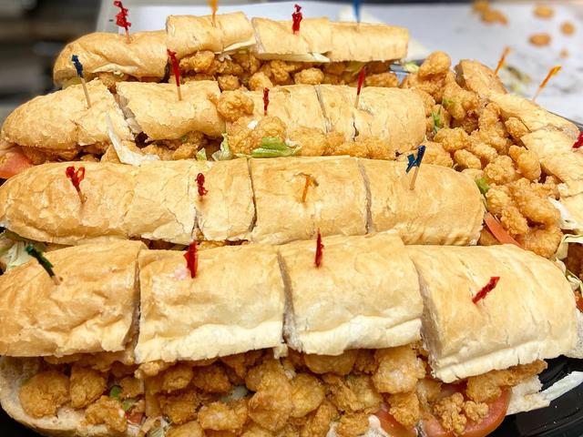 Bon Creole is famous for its overstuffed shrimp poboys. Photo