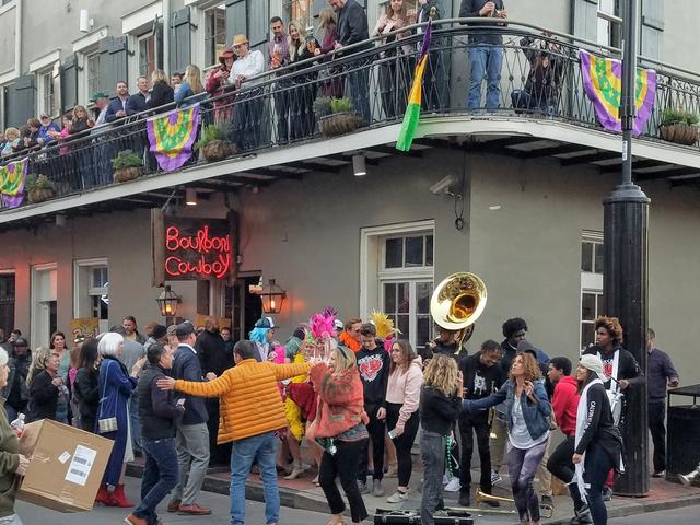 Brass Band on the corner at Bourbon Cowboy Photo 4