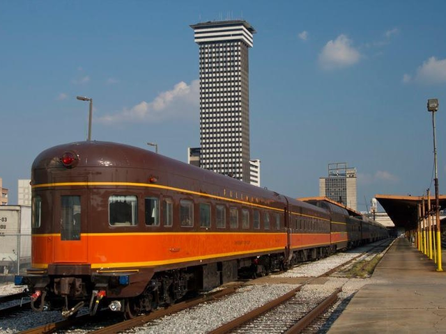 Vintage Pullman Sleeper Cars at New Orleans Passenger Rail Terminal