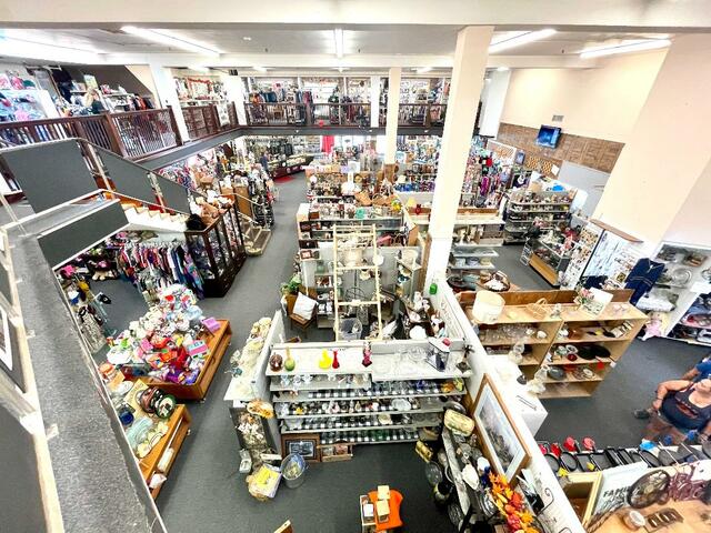 The inside of Treasure City Market, LLC two floors of shopping!