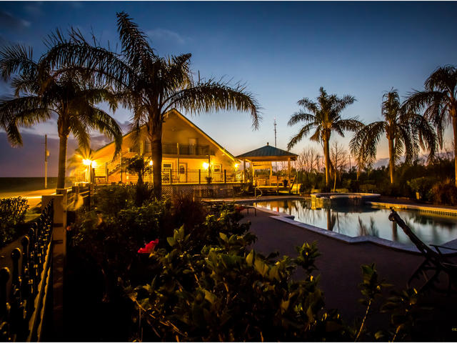 Main Lodge Pool at Sunset