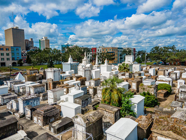 Ariel view of St. Louis Cemetery No. 1