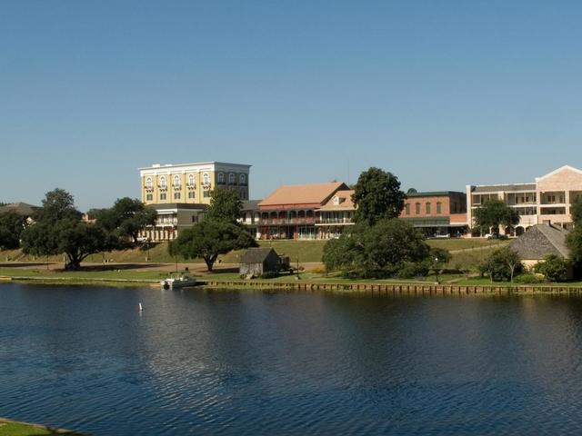 A view of Cane River Lake and the Natchitoches Historic District.