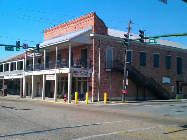 Duchamp Opera House (c. 1830).  Located at Main and Port (Hwy 31 and 96).  Official gift shop for the city.