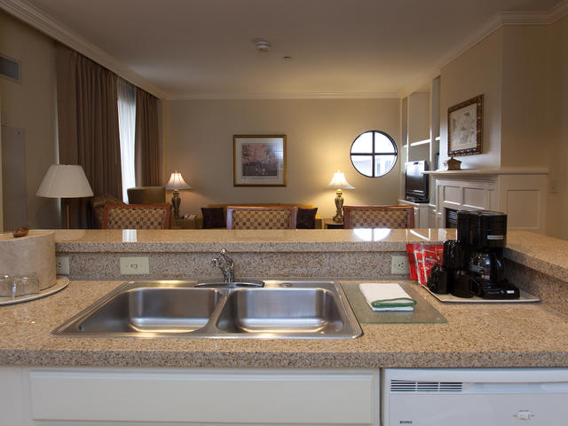 All suites feature full kitchens and spacious living areas