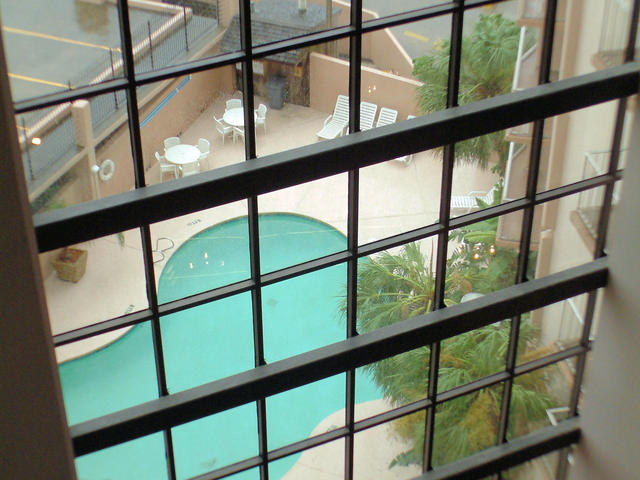 View of the pool from the Atrium