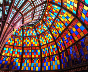 Old State Capitol Stained Glass Ceiling in Baton Rouge, Louisiana