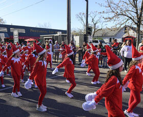A Christmas parade in Alexandria, Louisiana.