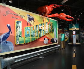 Exhibit inside the Capitol Park Museum in Baton Rouge, Louisiana