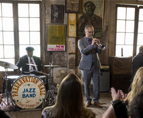 A jazz performance at Preservation Hall.