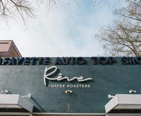 Exterior of Rêve Coffee Lab in Lafayette, Louisiana
