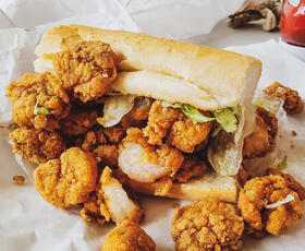 A po'boy at Parkway Tavern.