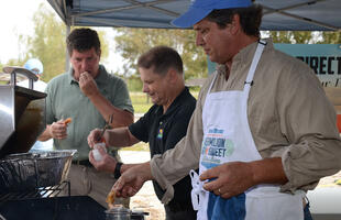 Delcambre Direct Seafood booth at Delcambre Seafood and Farmers Market