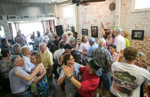 Dancing to Cajun music at dance hall in Louisiana